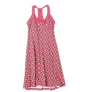 prAna Cali Performance Knit Active Mini Dress Racerback Shelf Bra Ikat Pnk Purpl